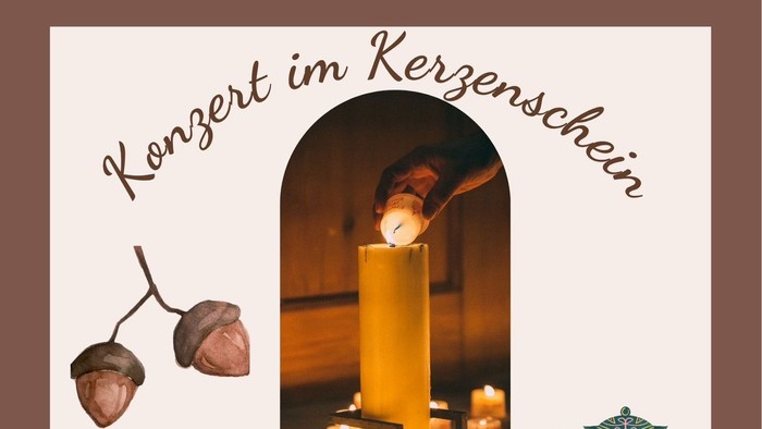 Einladung zu einem Konzert im Kerzenschein am 16. November 2025 um 17:00 Uhr in der Martinskirche Bottrop.