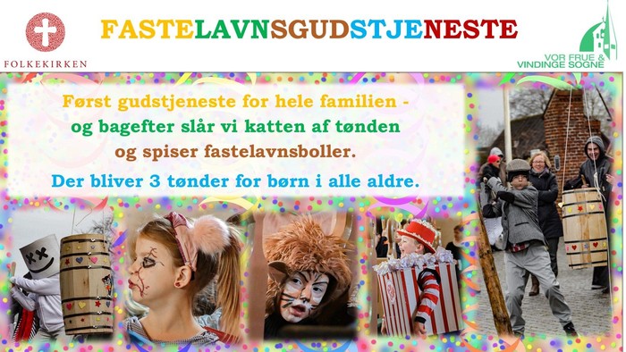 Fastelavn for hele familien med spise og aktiviteter.