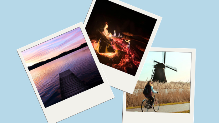 Plakat für eine Kirchenveranstaltung in den Niederlanden 2026 mit Naturmotiven und Aktivitäten.