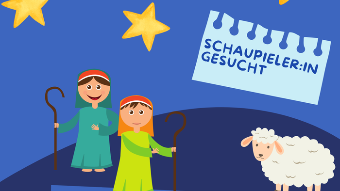 Krippenspiel 2024 mit Kindern und Schaupielern, Termine und Anmeldung