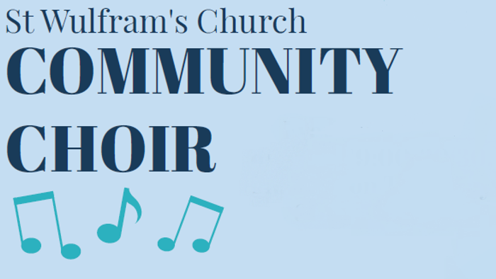 St Wulfram's Church Community Choir logo with musical notes