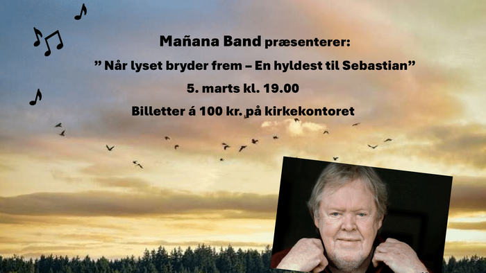 Plakat annoncerer Mañana Bands hyldestkoncert *