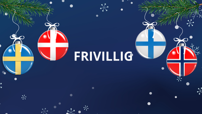 Firbærer med flag fra Sverige, Danmark, Finland og Norge