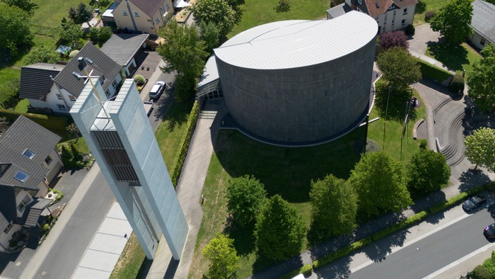 Künzell Kirche St. Antonius Luftaufnahme
