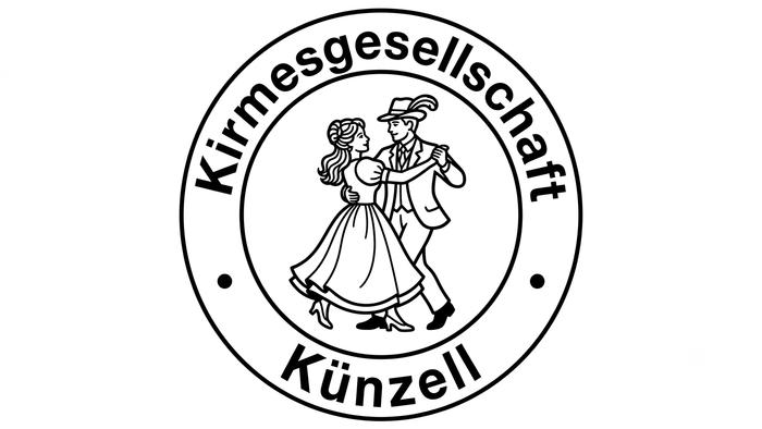 Kirmesgesellschaft Künzell Logo mit zwei tanzenden Personen