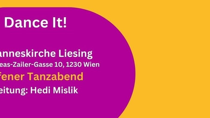 Einladung zum Tanzen bei Johanneskirche Liesen mit Offener Tanzabend und Leitung Hedi Mislik