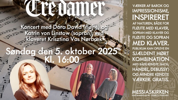 Koncert med Dora David og Katrin von Linsow den 5. oktober 2025