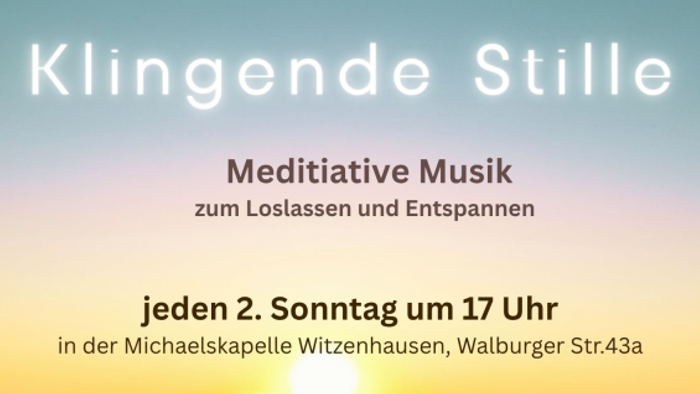 Plakat für meditative Musikveranstaltungen mit Ariane Mihm mit Terminen und Veranstaltungsort.