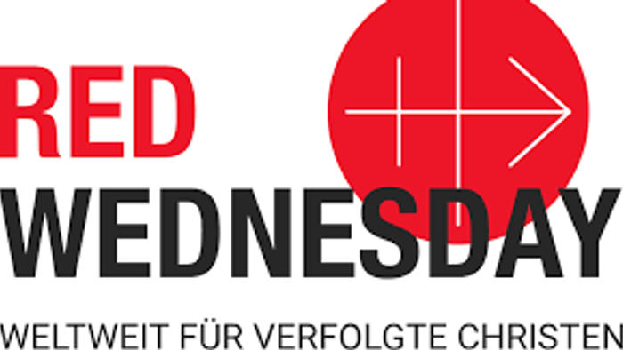 Rotes Kreuz und Text 