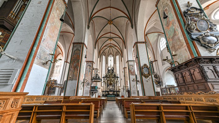 Innenansicht der Kirche St. Jakobi zu Lübeck