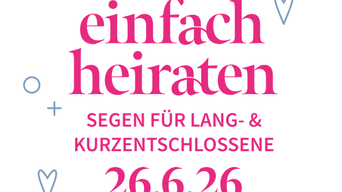 Logo Einfach heiraten 2026, der Segen für Lang- & Kurzentschlossene