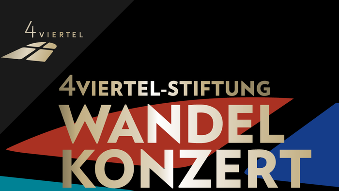 Plakat Wandelkonzert 20-jähriges Jubiläum 4-Viertel-Stiftung