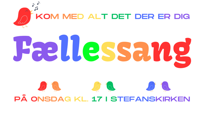 Købmedaltdetdererdig Fællessang på Onsdag kl. 17 i Stefanskirken