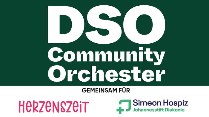 Flyer: DSO Community Orchester, Gemeinsamt für Herzenszeit / Siemon Hospiz Johannesstift Diakonie