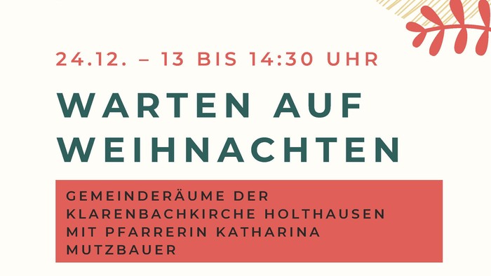 Plakat Warten auf Weihnachten