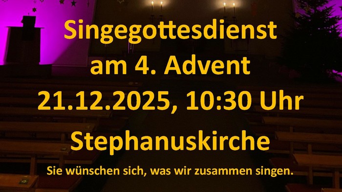 Singegottesdienst am 21.12.2025