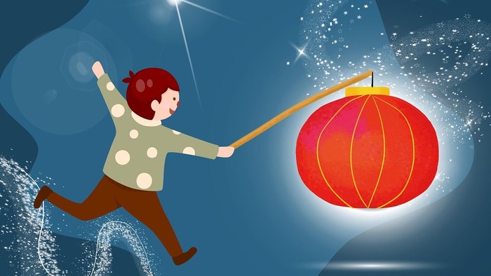 Ein Kind hält einen Laternenfisch und schwebt im Weltraum