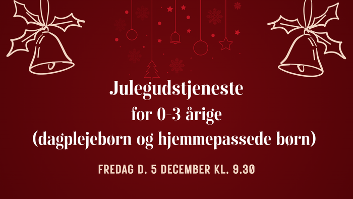 **Julefest med jinglebjælder og kristtorn – med dato og tid på dansk** *(Eksempel på udfyldt tekst, hvis ønsket:)* **