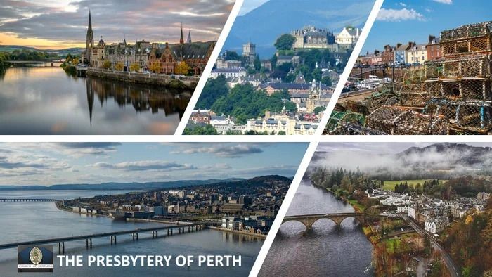 Scenic views of Perth, Scotland, showcasing its historic buildings, bridges, and natural beauty