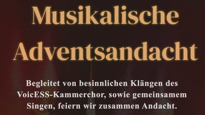 Das Bild zeigt einen musikalischen Adventskalender mit Text auf Deutsch.