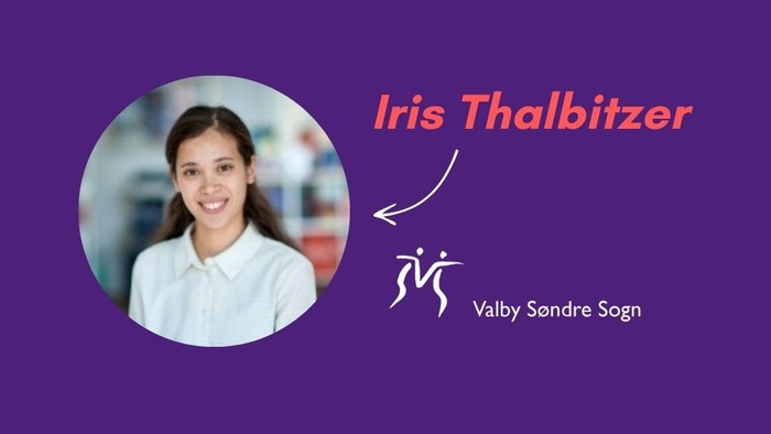 Iris Thalbitzer, smilende kvinde i hvid skjorte, forbundet med Valby Sandre Sagn.