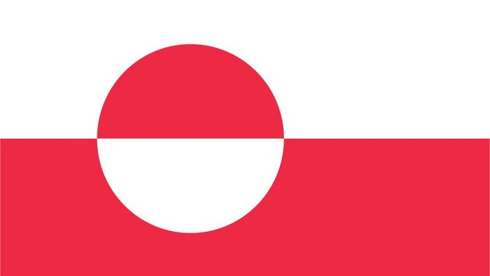 Flaget har en rød og hvid skjoldvåben i midten