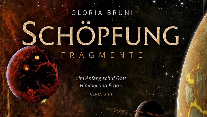 Plakat für eine Veranstaltung im Jahr 2026 mit dem Titel *„Schöpfung Fragmente“* von Gloria Bruni während der *„Nacht der Kirchen“* am 12. September.