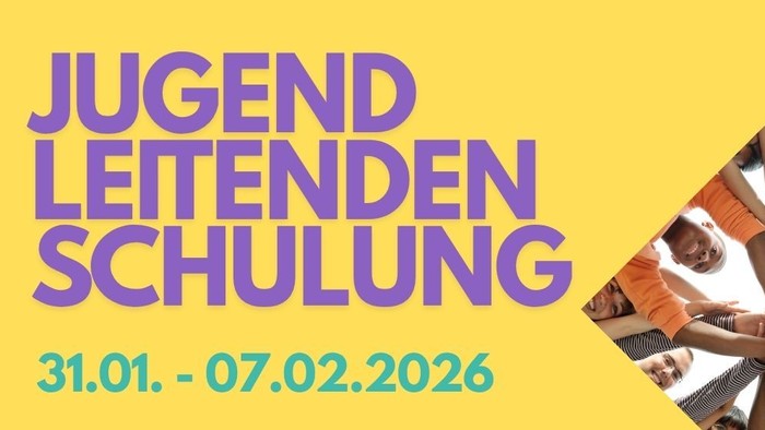 Einladungsflyer für die Jugendleitenden-Schulung des Evangelischen Kirchenkreises Havelland im Jahr 2026.