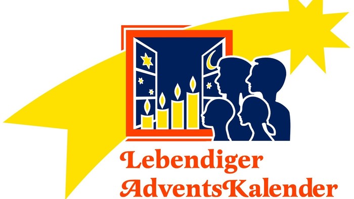 Lebendiger Adventskalender mit Familie und Kerzen