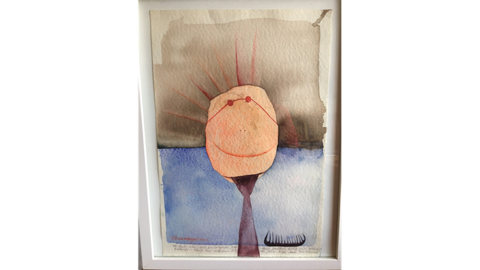 Ausstellung mit Bildern von Wolf Sandvoß, Ein Aquarell