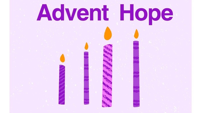 Poster for Advent Hope event with music, poetry, and reflection