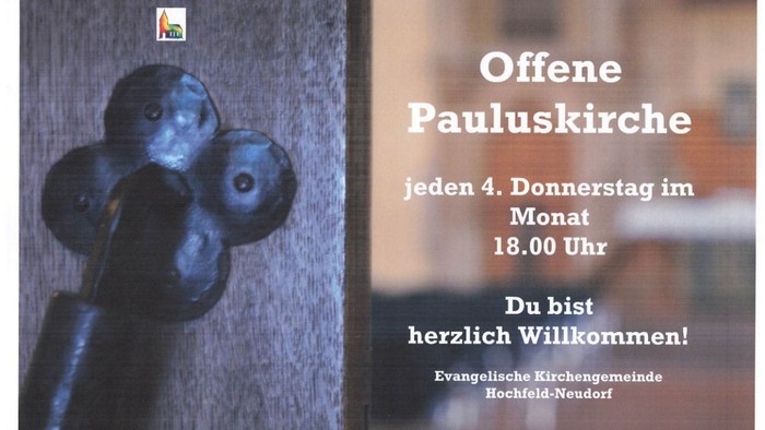 Einladung zur Kirche mit Datum und Uhrzeit