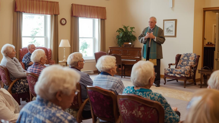 Senioren beim Gottesdienst