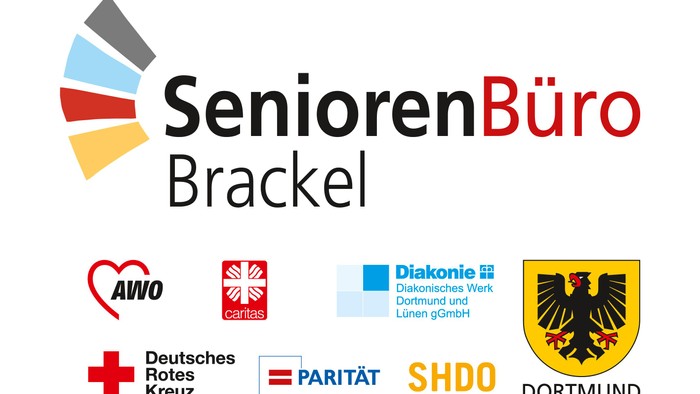 Das Bild zeigt das Logo von Seniorenbüro Brackel und Partnerorganisationen