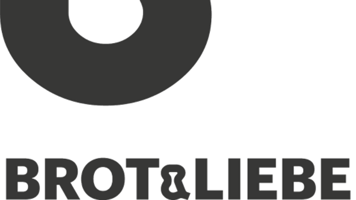 Das Bild zeigt ein stilisiertes „B“ mit einem Herz-Symbol und darunter den Text *„BROT&LIEBE“*.