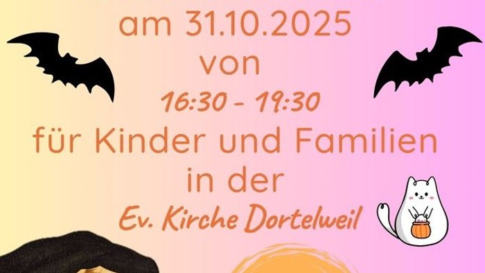 Plakat zur offenen Kirche an Halloween