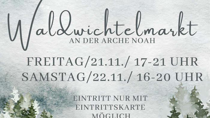Flyer für den Waldwichtelmarkt an der Arche Noah