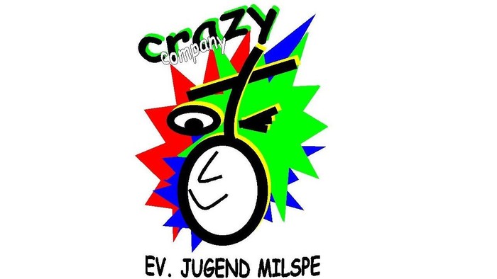 Bunter, dynamischer Logo-Design mit einem Fahrrad und dem Namen 