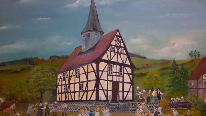 Gemälde von Günter Felsing der Lardenbacher Kirche