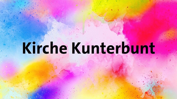 Bunter Farbverlauf mit dem Text