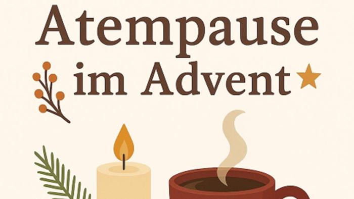 Plakat für Adventsaktivitäten mit Daten und Uhrzeiten
