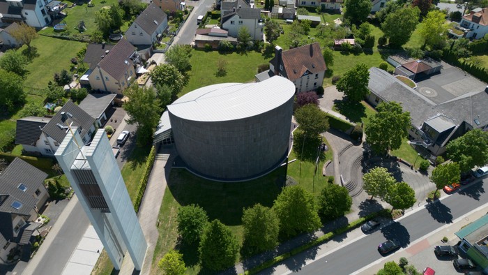 Künzell Kirche St. Antonius Luftaufnahme