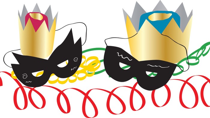 To katte med maske og kroner