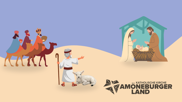 **Plakat für die Weihnachtsfeier am 24. Dezember 2025 in St. Michael Erfurtshausen mit Weihnachtsliedsingen und Familienfeier**