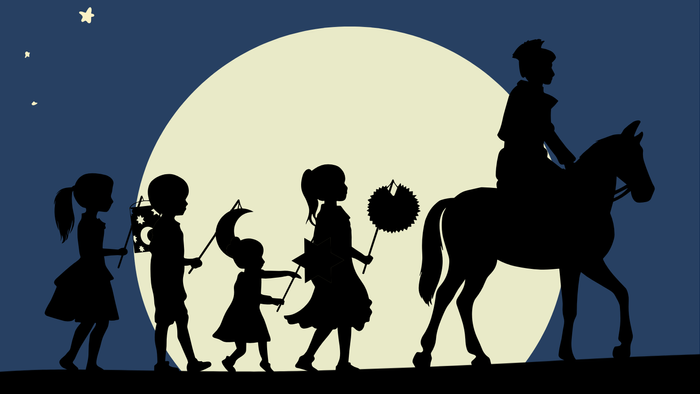 Plakat für St. Martin in Erfurthausen am **15.11.2025**, Beginn um **18:00 Uhr** mit Laternenumzug.