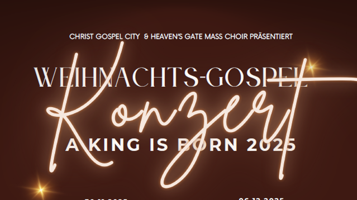 Weihnachts-Gospel-Konzert am 30.11.2ß25 um 19:30 Uhr in der Nordkirche Neureut mit Christ Gospel City und Heaven's Gate Mass Choir