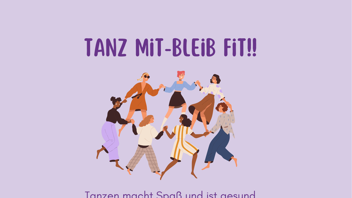 Tanzveranstaltung mit Spaß und Bewegung, montags 15-16:30 Uhr, 3 € Eintritt, Leitung Anna Hufsky-Winkler, Ev. Cyriakusgemeinde Frankfurt.