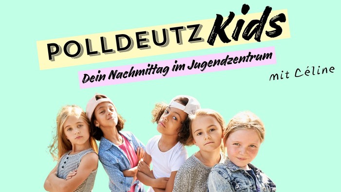 Fünf Kinder schauen nach oben, Text: 