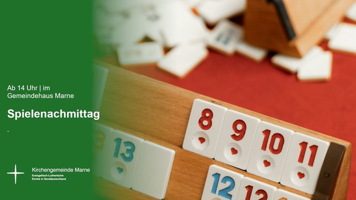 Spielnachmittag im Gemeindehaus Marne mit verschiedenen Spielen und Aktivitäten