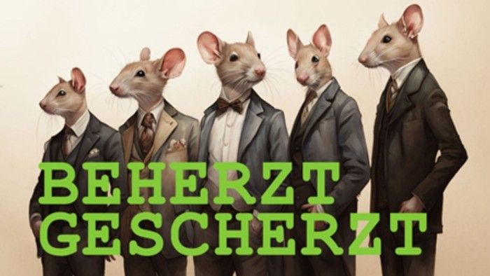 Das Bild zeigt die Kabarettgruppe Lutherratten mit ihrem Programm Beherzt gescherzt